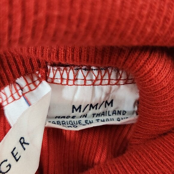 Tommy Hilfiger Jeans Red Turtleneck Y2K Womens Medium - Picture 5 of 10